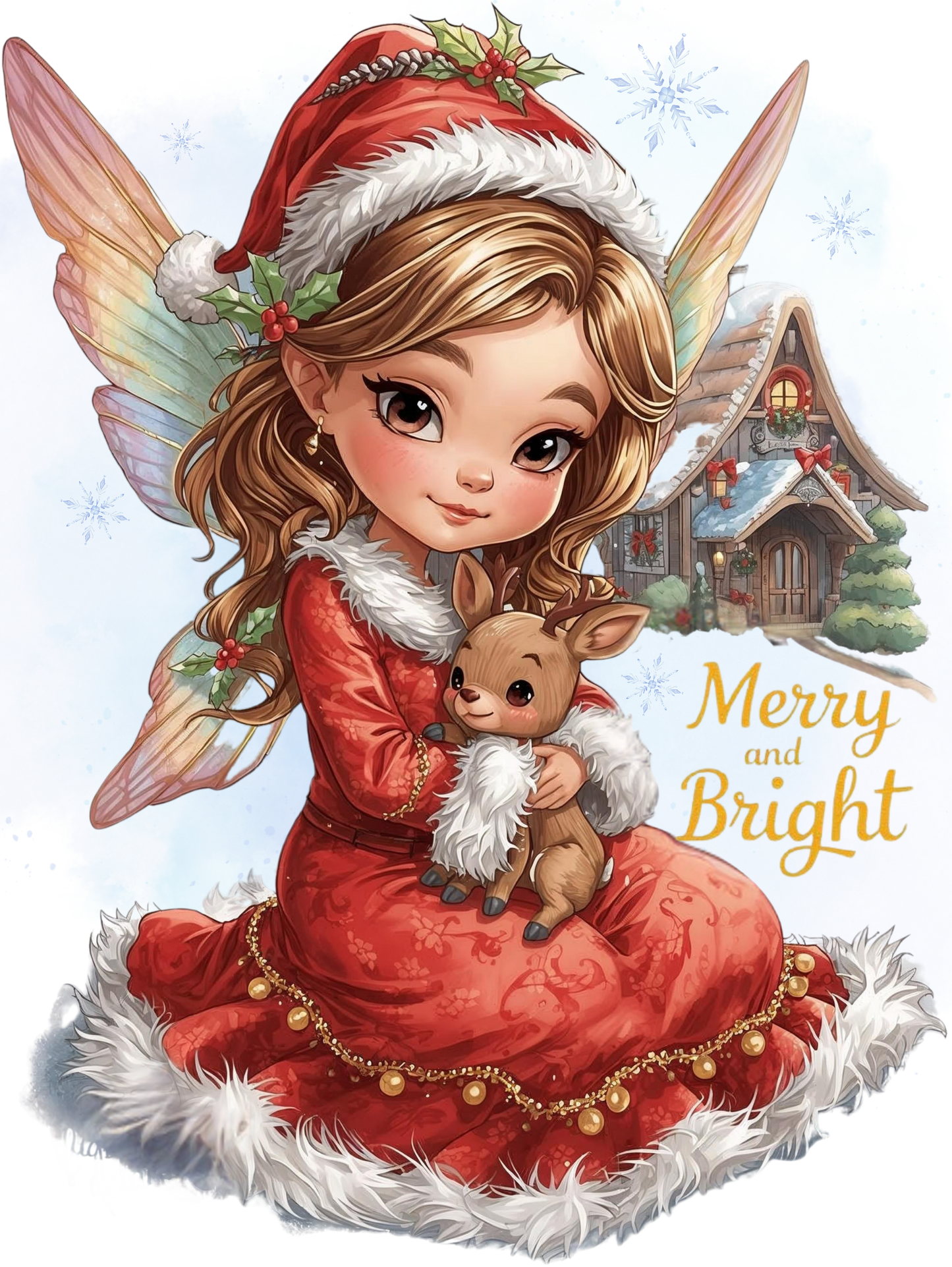 A beautifully merry and bright fairy Christmas