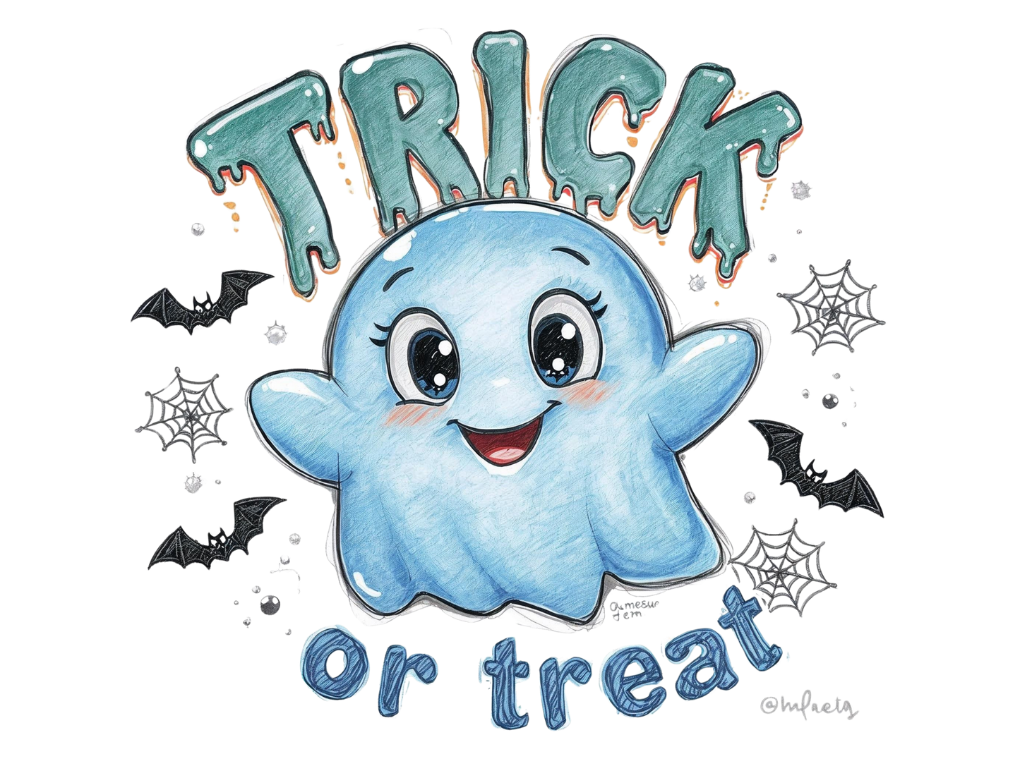 Trick or treat Blue ghost