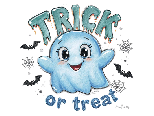 Trick or treat Blue ghost
