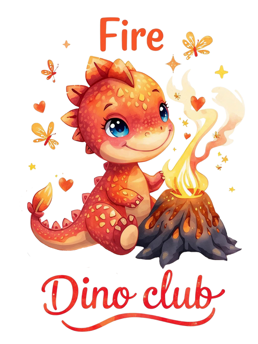 Fire dinosaur design 1