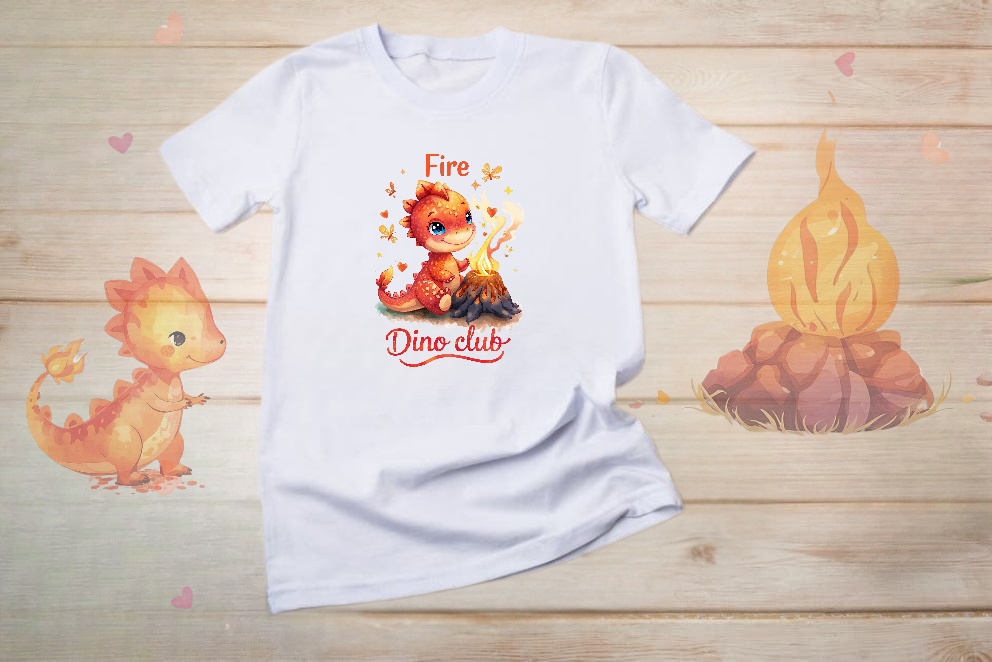 Fire dinosaur design 1